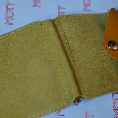 frank and easy clip wallet nubuck yellow