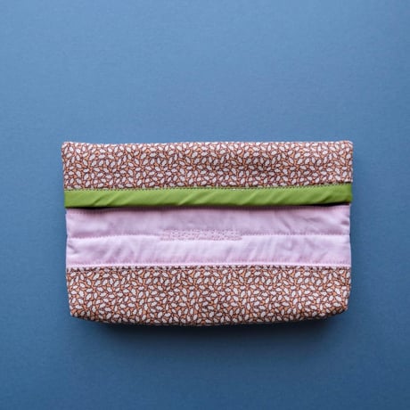 banryoku patchwork flap pouch