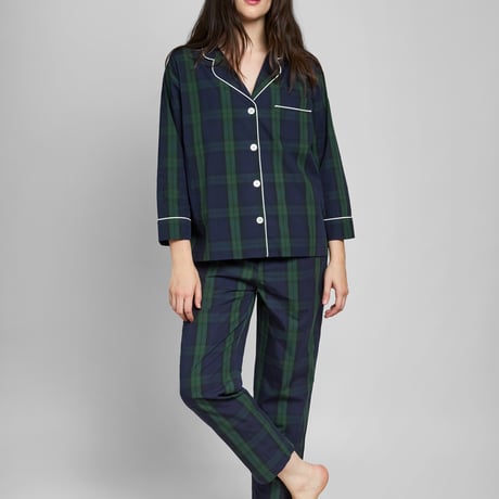 SLEEPY JONES / MARINA PAJAMA SET Blackwatch poplin