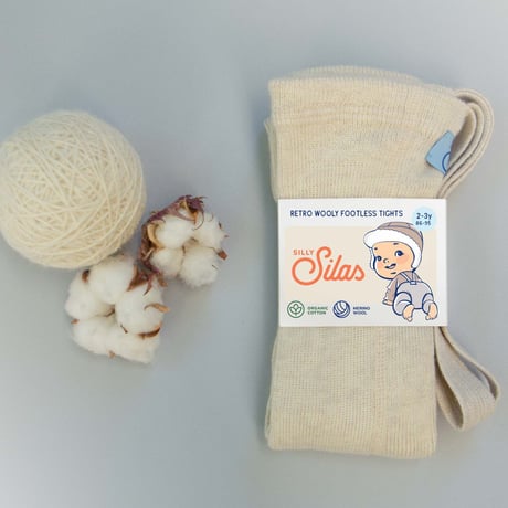 SILLY Silas Wooly Warmy Footless Collection Cream Blend