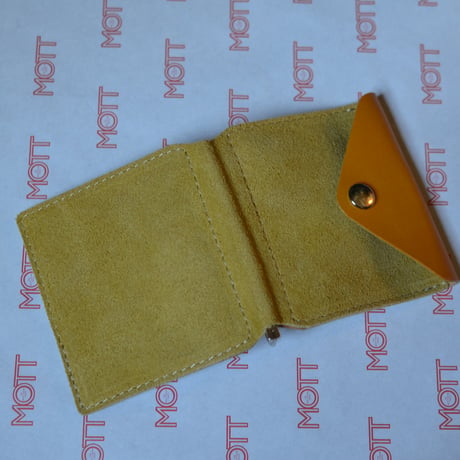 frank and easy clip wallet nubuck yellow