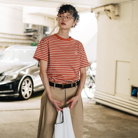 she said that + THE MOTT HOUSE TOKYO T-shirt Stripe