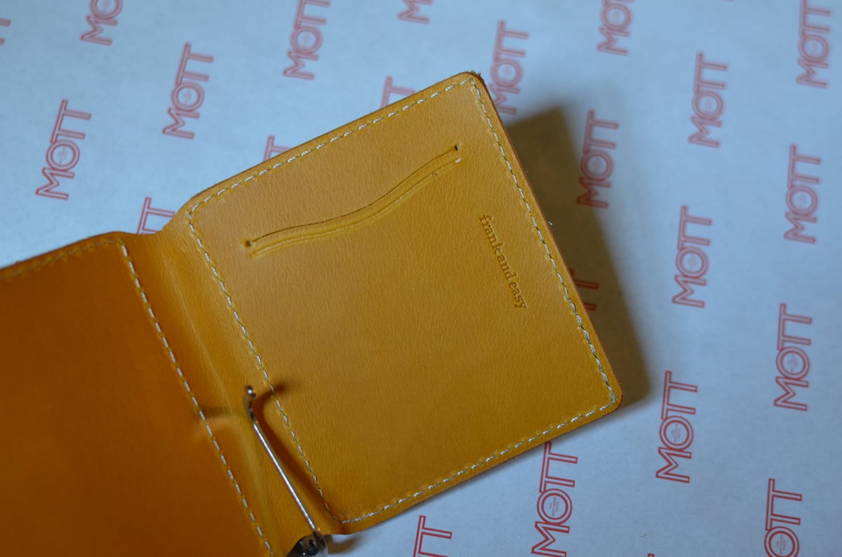 frank and easy clip wallet nubuck yellow | THE