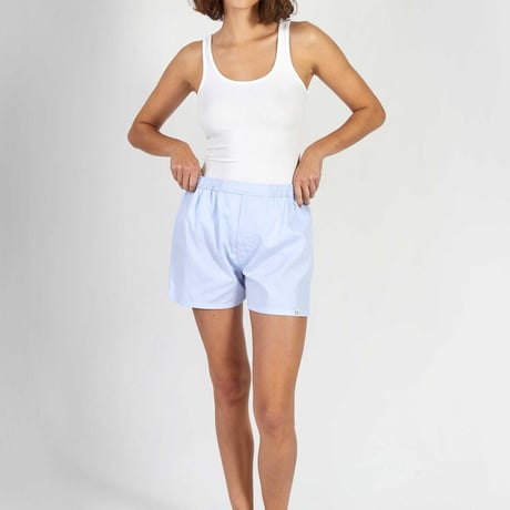 SLEEPY JONES / Penn Short   Blue Oxford Cotton