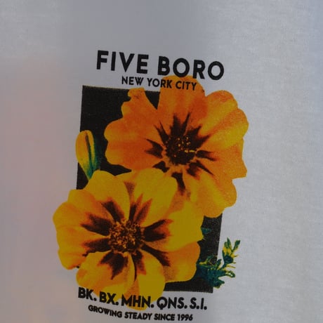 5BORO / 5B FLOWER YELLOW WHITE TEE