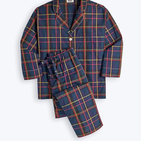 SLEEPY JONES / MARINA PAJAMA SET  Sateen Holiday Plaid