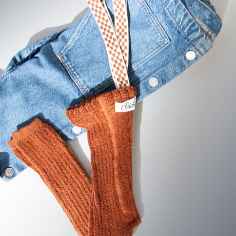 SILLY Silas Granny Teddy Warmy Footless Collection_Cinnamon Checked