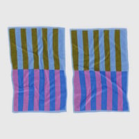 Hand Towel Set of 2 Cabana Stripe Mix