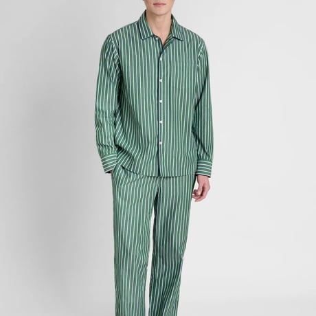 SLEEPY JONES / HENRY PAJAMA SET Green Navy & Cream