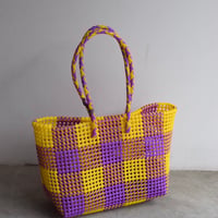 MOKA SCOUBIDOU BAG LARGE YELLOW/PURPLE