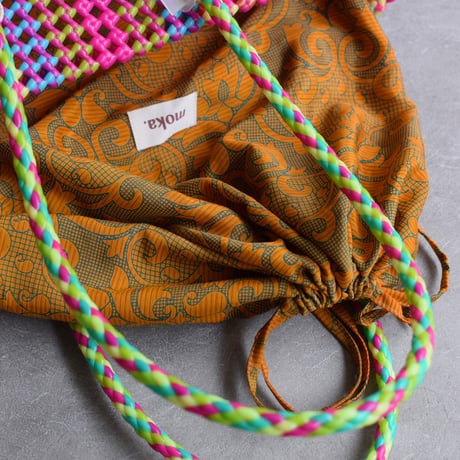 MOKA SCOUBIDOU BAG LARGE MULTI STRIPE