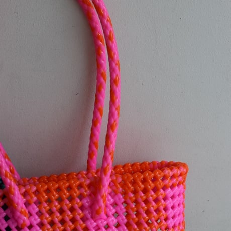 MOKA SCOUBIDOU BAG SMALL PINK/RED