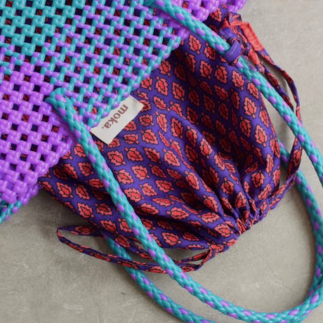 MOKA SCOUBIDOU BAG MEDIUM BLUE/PURPLE