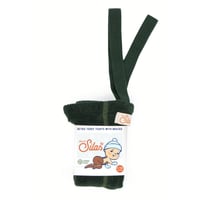 SILLY Silas Teddy Warmy Tights Collection Dark Forest Green