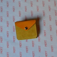 frank and easy clip wallet nubuck yellow