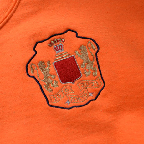 SSSF+THE MOTT HOUSE TOKYO emblem sweatshirts ORANGE