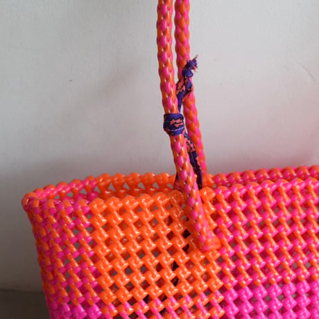 MOKA SCOUBIDOU BAG MEDIUM PINK/ORANGE