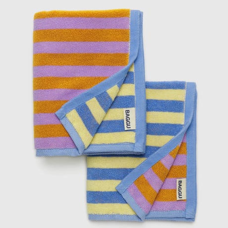 BAGGU / Hand Towel Set of 2 Hotel Stripe