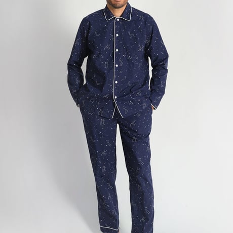 SLEEPY JONES / HENRY PAJAMA SET Navy Constellation