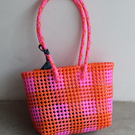 MOKA SCOUBIDOU BAG SMALL PINK/RED