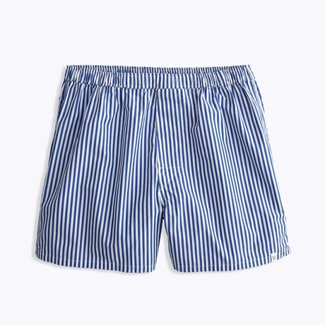 SLEEPY JONES / Penn Short   Blue & White Stripe Cotton