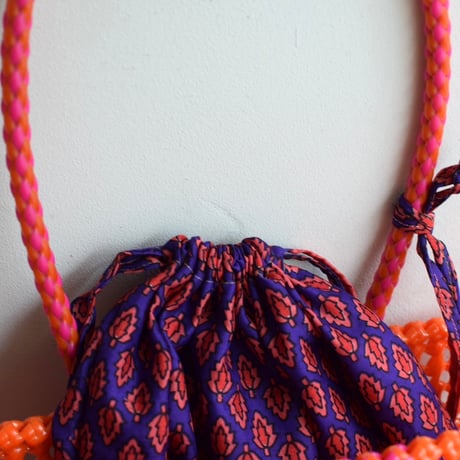 MOKA SCOUBIDOU BAG MEDIUM PINK/ORANGE