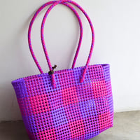 MOKA SCOUBIDOU BAG LARGE PINK/PURPLE