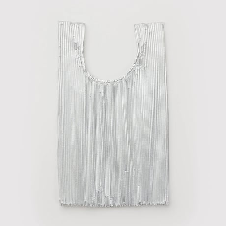 BAGGU Pleated Baggu Chrome Metallic
