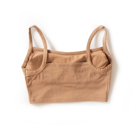 hazelle square croptop tan