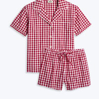 Corita Pajama Set Red Large Gingham
