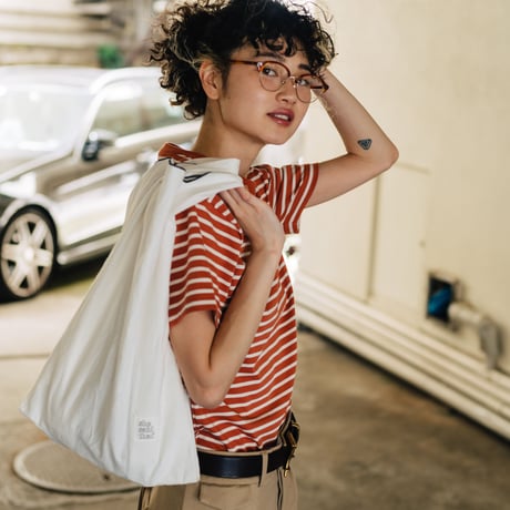 she said that + THE MOTT HOUSE TOKYO T-shirt Stripe