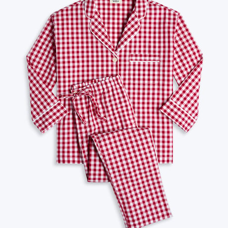 SLEEPY JONES / MARINA PAJAMA SET Large Gingham Red