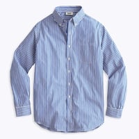 SLEEPY JONES / Penn Shirt  Blue & White Stripe Cotton