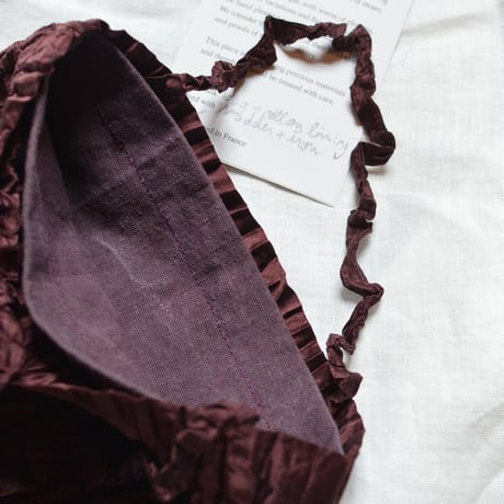AZUR PLISSÉ SATIN SILK BAG