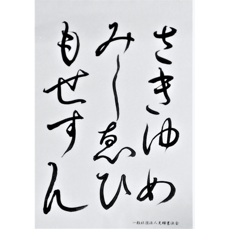 「いろは・ひふみ呼吸書法」自習用お手本：大文字A4サイズ2枚(両面印刷ラミネート加工済)