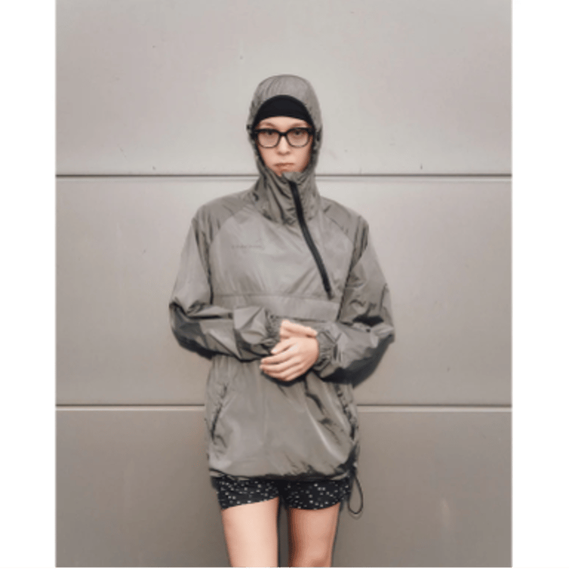 charbon / LIMONTA NYLON TAFFETA ANORAK PARKA Ve