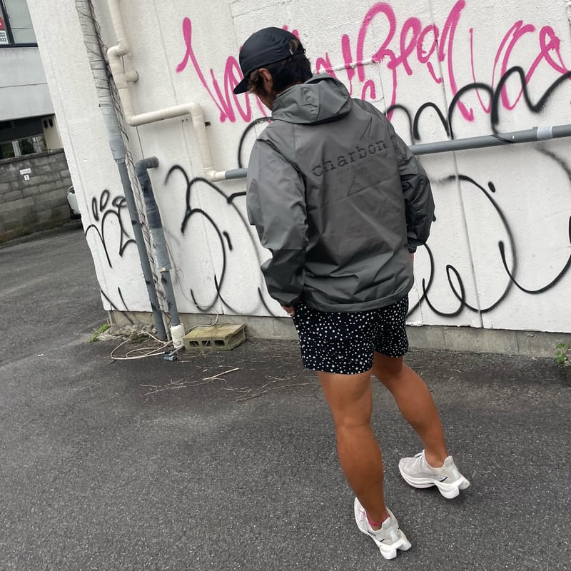 charbon / LIMONTA NYLON TAFFETA ANORAK PARKA Ve