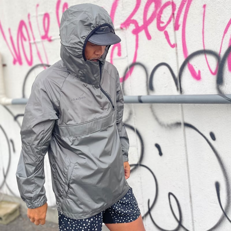 charbon / LIMONTA NYLON TAFFETA ANORAK PARKA Ve