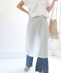 【MWEZI by ZURIsol 沖縄・宜野湾 アパレルショップ 通販】レディース シアーフリンジレイヤード スカート