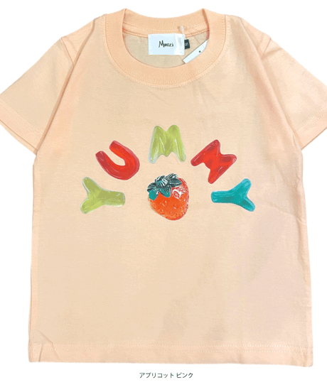 【MWEZI by ZURIsol 沖縄 子供服/キッズ ファッション/親子リンク/ペアルック】 Yummy Strawberry Tシャツ(Kids)MZ-19