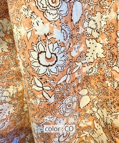 MWEZI ブロックプリント 2WAY ワンピース レディース Dress(BM5408）