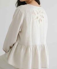 リネンカットワークブラウス / LINEN CUTWORK BLOUSE