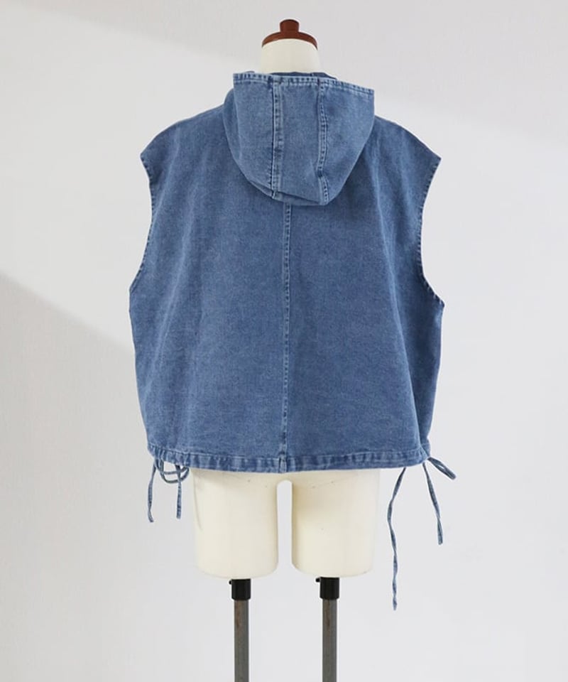 デニムフードベスト(W5W7011H) | MWEZI by ZURIsol okinawa