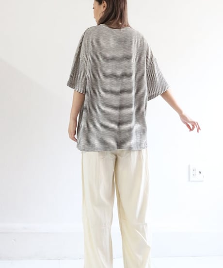 ボーダー GIRL プリント Tシャツ レディース オーバーサイズ 半袖 ボーダー【MWEZI by ZURIsol 沖縄 セレクトショップ 通販】