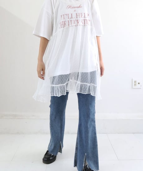 ドット メッシュ キャミソール レディース シアー レイヤード インナー / DOT MESH CAMISOLE【MWEZI by ZURIsol 沖縄 アパレルショップ 通販】