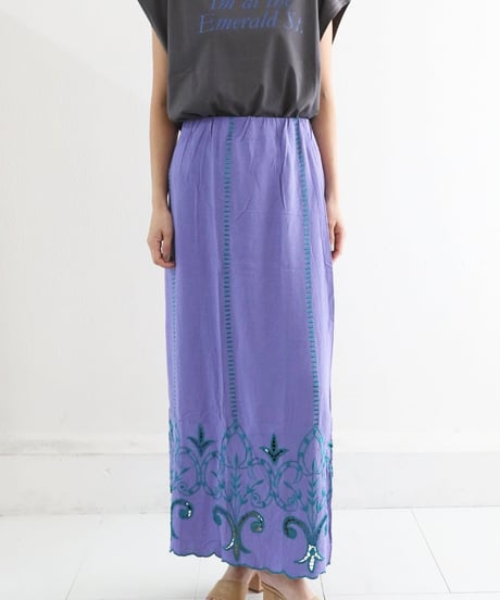カットワークロングスカート /HEM CUTWORK LONG SKIRT
