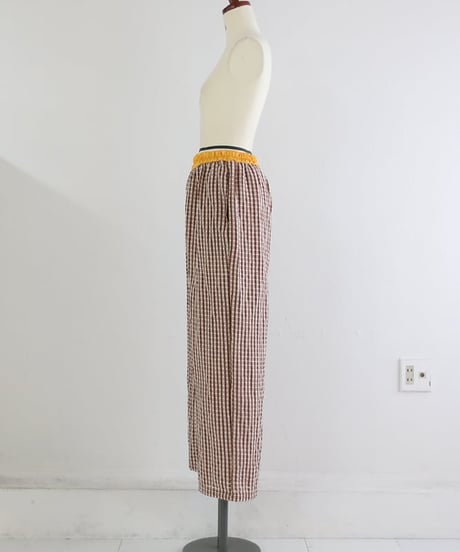 ウエストサテンロングパンツ / WAIST SATIN LONG PANTS