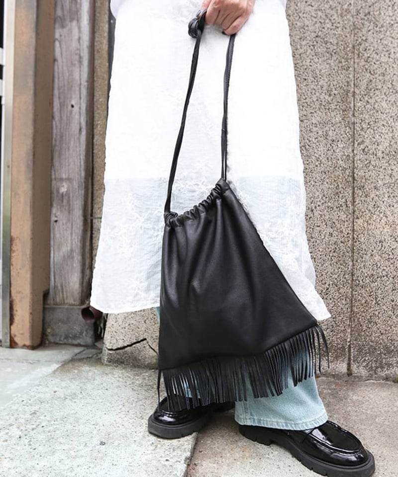 ドローストリングフリンジBAG(5W38001E) | MWEZI by ZURIsol o