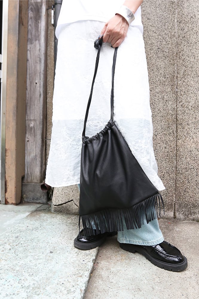 ドローストリングフリンジBAG(5W38001E) | MWEZI by ZURIsol o