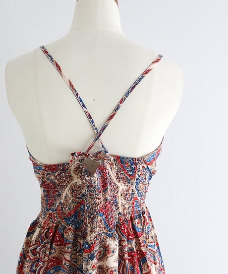 ヴィンテージペイズリーキャミワンピース / Vintage-style camisole dress